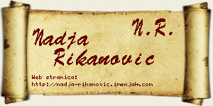 Nadja Rikanović vizit kartica